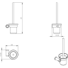 Ёршик для унитаза LEMARK ЗЕНИТ брашированное золото LMA-1621S-BRG
