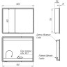 Шкаф зеркальный LEMARK ELEMENT 100х80 см 2-х дверный, с подсветкой, с розеткой, белый глянец LM100ZS-E